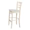 International Concepts Emily Bar Height Stool, 30" Seat Height, Unfinished S-6173 - alternate 4